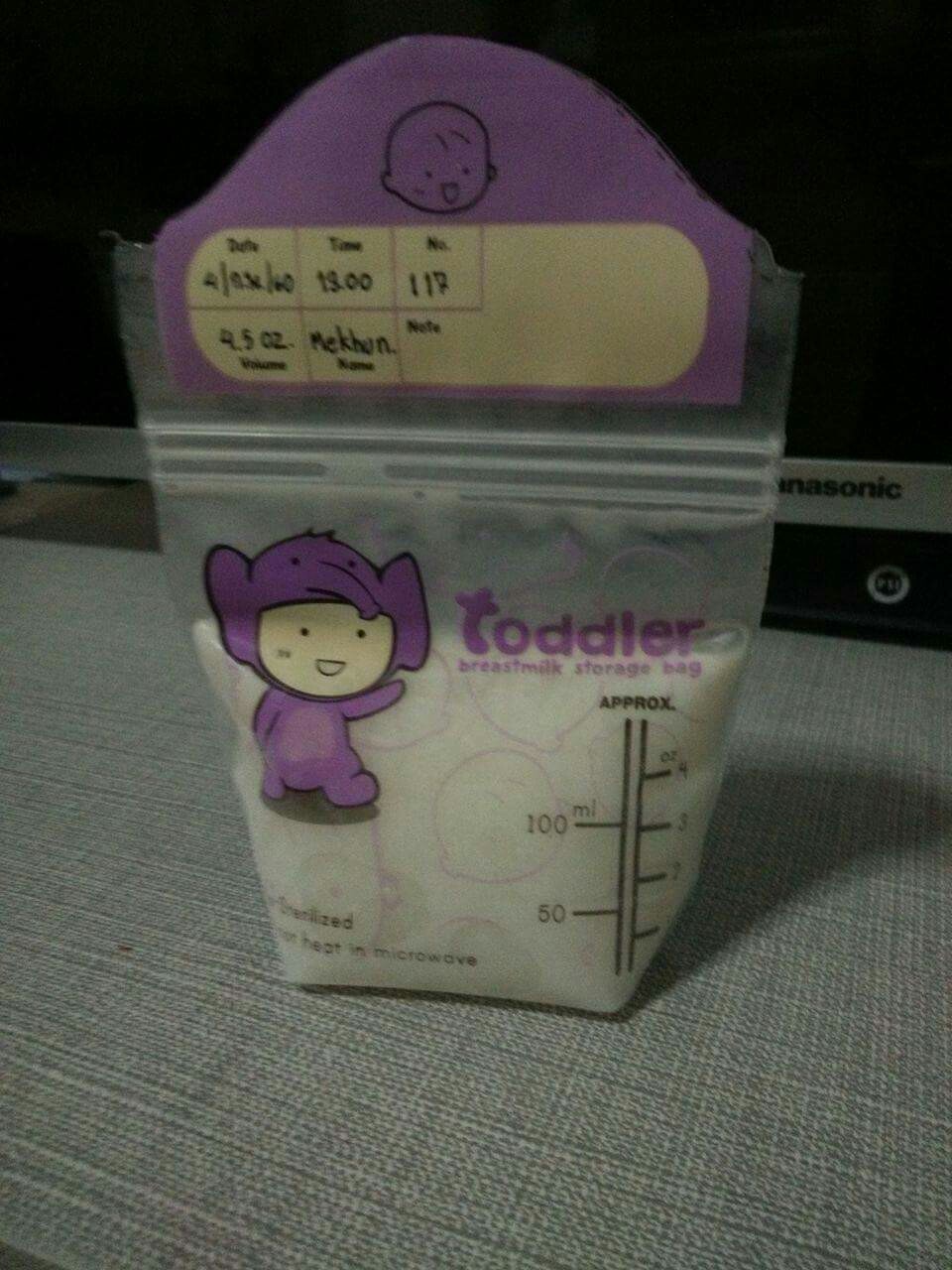 รีวิวถุงเก็บน้ำนมแม่ Toddler 4 oz.