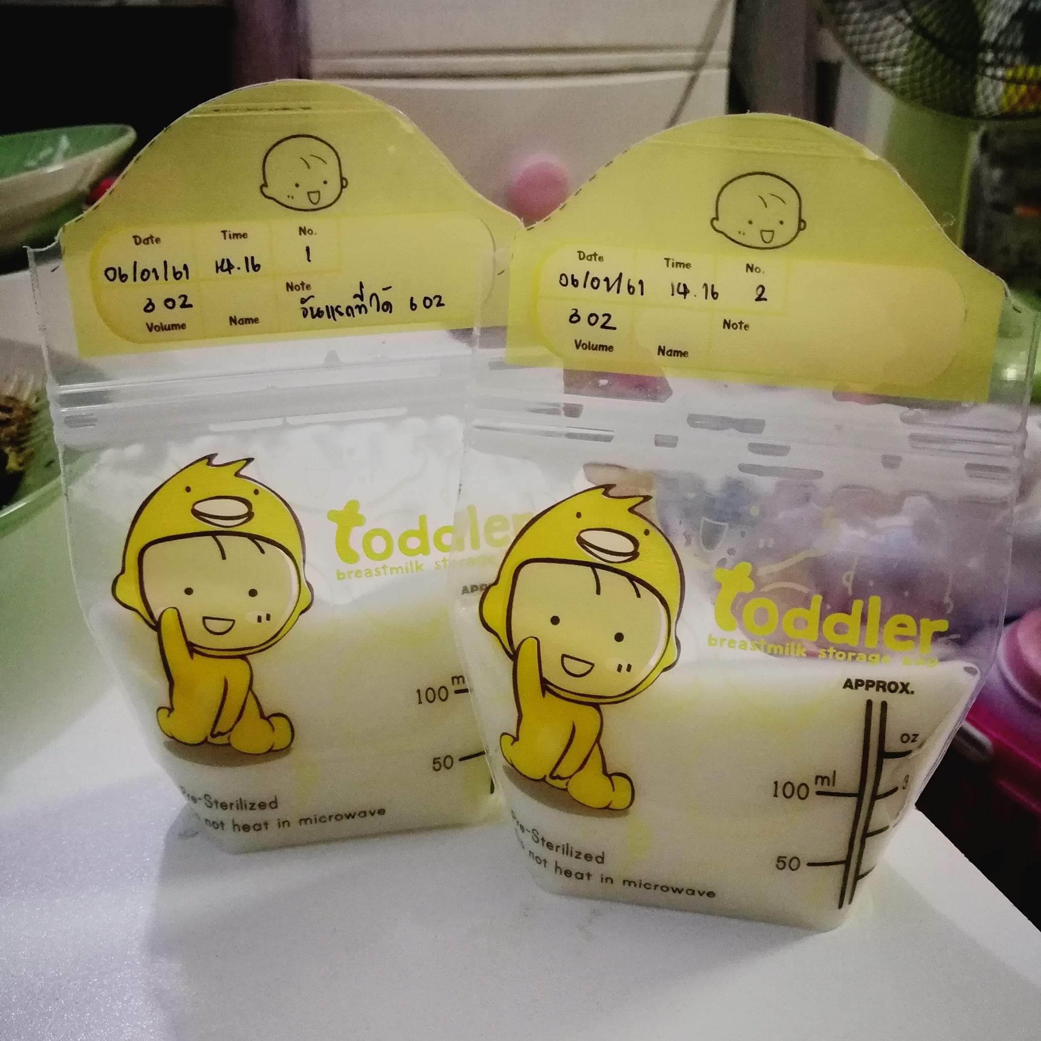 รีวิวถุงเก็บน้ำนมแม่ Toddler 4 oz.